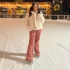 Black Label by C’est Toi Pink Corduroy Flare Jeans